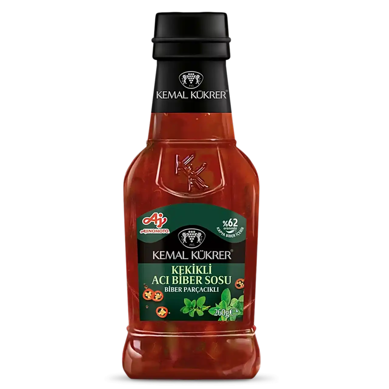 Kemal Kükrer Kekikli Biber Parçacıklı Acı Biber Sosu 250ml
